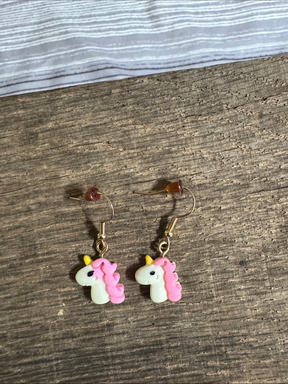 Pink Unicorn Dangle Earrings for Kids
